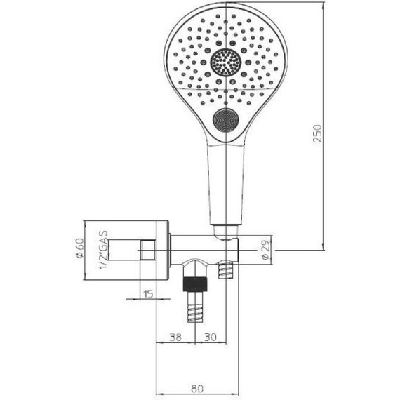 Душевой гарнитур Bossini Syncronia C12033.030 - фото 14