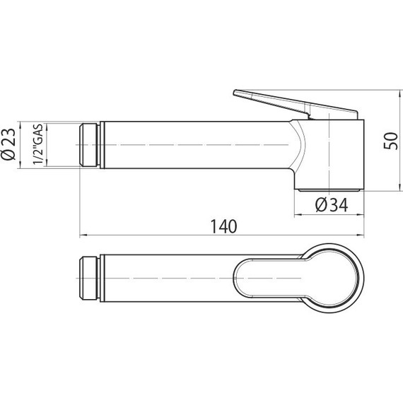 Набор для гигиенического душа Bossini Paloma Brass E37005B.030 - фото 2