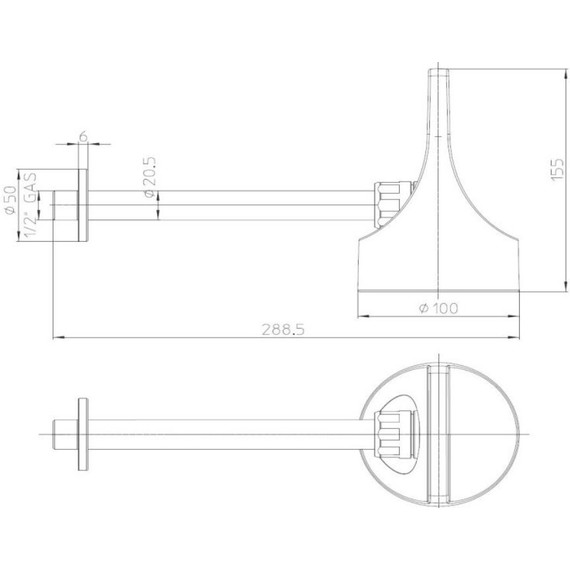 Верхний душ Bossini Apice 100x100 мм HH1000.030 - фото 4