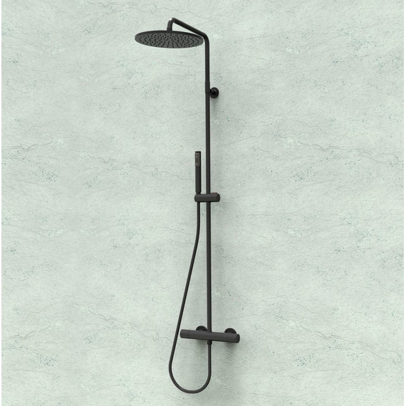 Душевая стойка с термостатом Bossini Cosmo L10092.073, черный матовый - фото 2