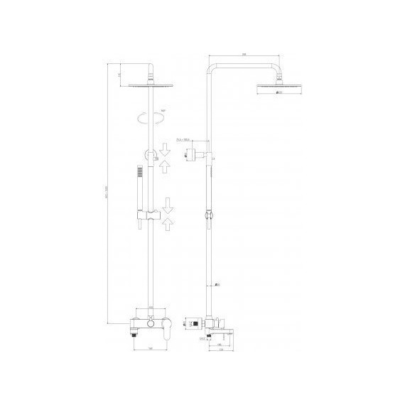 Душевая стойка Paffoni Blu ZCOL632BO, белый матовый - фото 2
