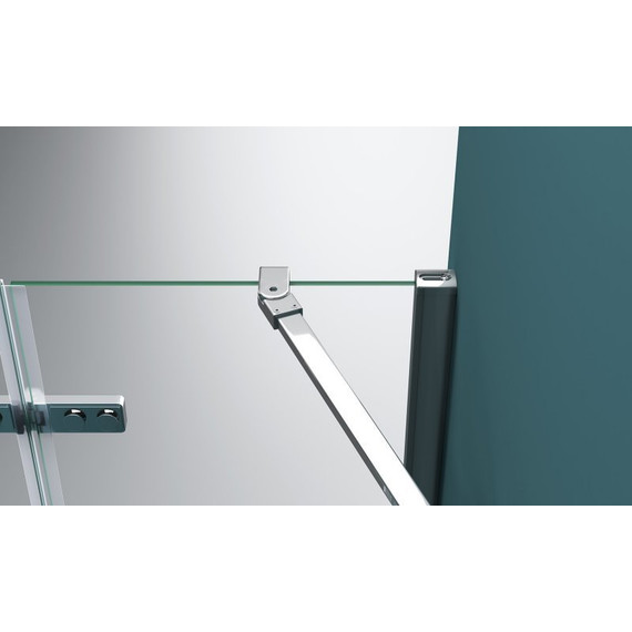 Душевая дверь BelBagno 80 см KRAFT-B-12-60/20-C-Cr-L, хром/прозрачное - фото 4