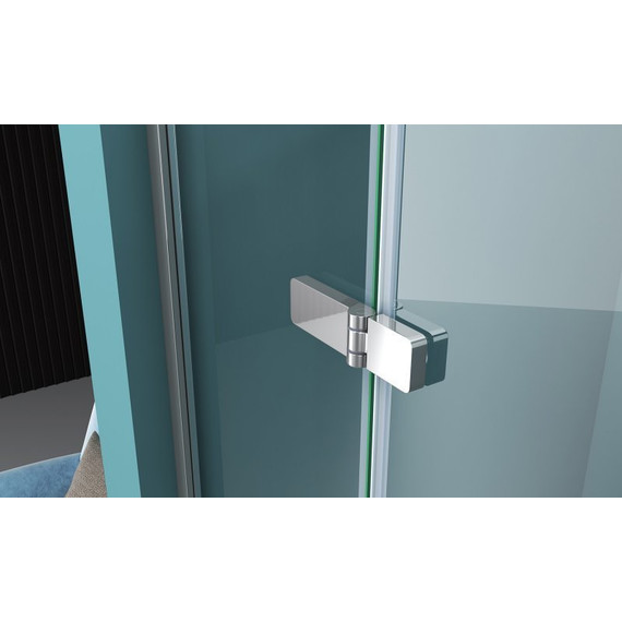 Душевая дверь BelBagno 90 см KRAFT-B-12-60/30-C-Cr-R, хром/прозрачное - фото 5