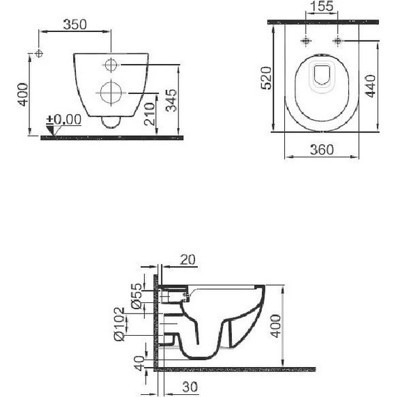 Инсталляция Grohe Rapid SL с подвесным безободковым унитазом Kale Zero 2.0 - фото 9