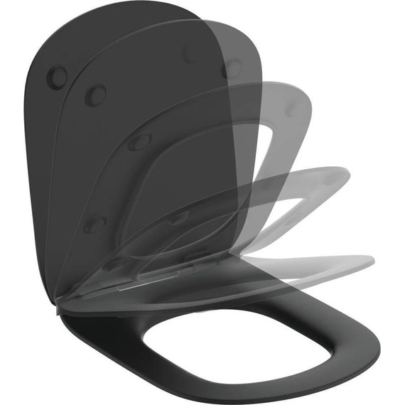 Инсталляция Berges Wasserhaus Novum D5 с подвесным безободковым унитазом Ideal Standard Silk Black Tesi AquaBlade, чёрный матовый - фото 6