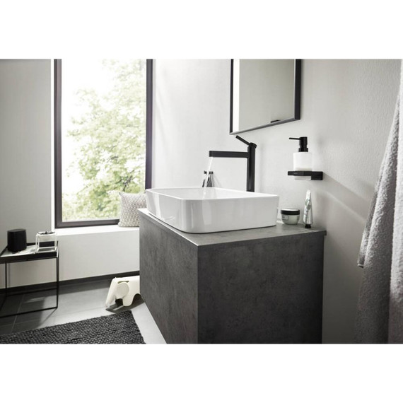 Смеситель для раковины высокий Hansgrohe Finoris 76070670, черный матовый - фото 2
