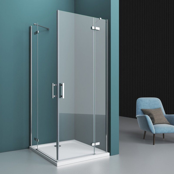Душевое ограждение BelBagno 100х90 см KRAFT-AH-22-100/90-C-Cr-R, хром/прозрачное - фото 