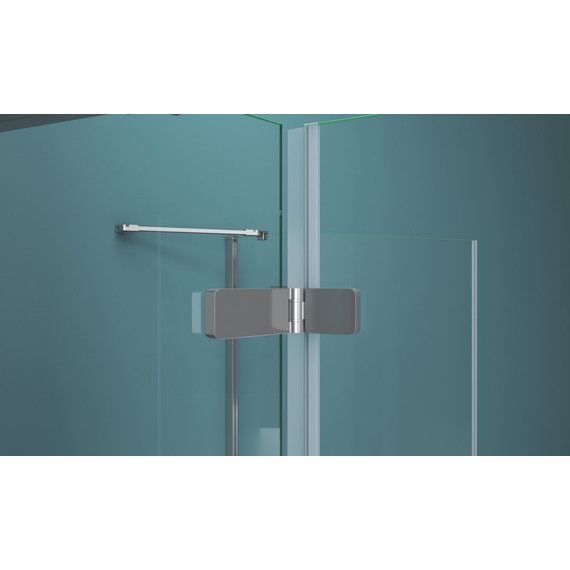 Душевое ограждение BelBagno 90х80 см KRAFT-AH-22-90/80-C-Cr-L, хром/прозрачное - фото 3