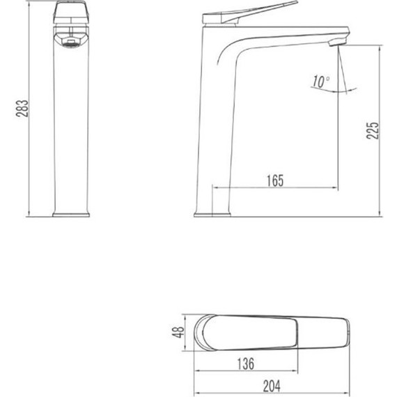 Смеситель для раковины высокий Lemark Bronx LM3709BL, черный - фото 7