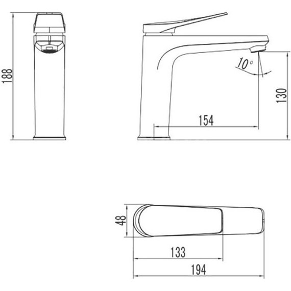 Смеситель для раковины Lemark Bronx LM3737GM, графит - фото 5