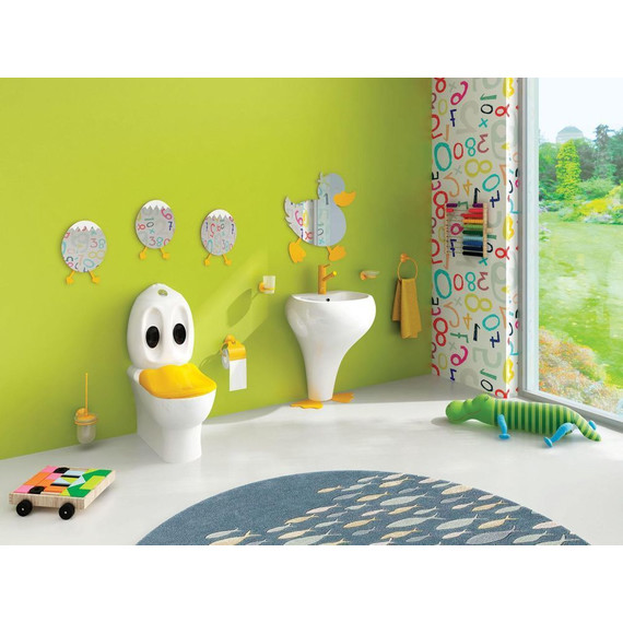 Раковина напольная детская Creavit Ducky 52 см DC052.00000 - фото, картинка 5 Раковина напольная детская Creavit Ducky 52 см DC052.00000 - фото 5