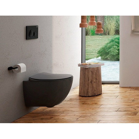 Унитаз подвесной Creavit Free FE320.H0100, черный матовый - фото 2
