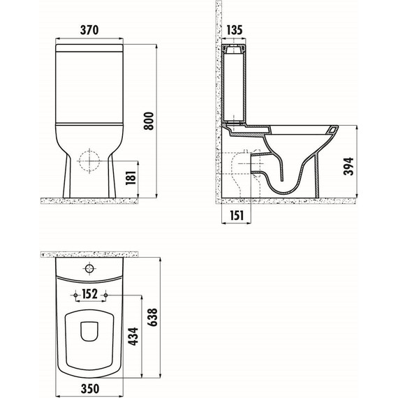 Унитаз-компакт Creavit Lara LR360.70100, красный - фото 2