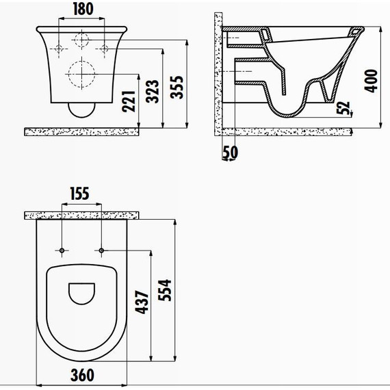 Унитаз-биде подвесной Creavit Moon MO320.00000 - фото 4