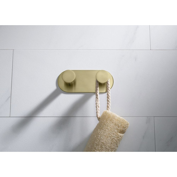 Двойной крючок Timo Saona 13014/17, цвет золото матовое - фото 4