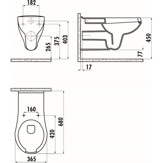 Унитаз подвесной Creavit BD320.00100 для людей с ограниченными возможностями - фото 5