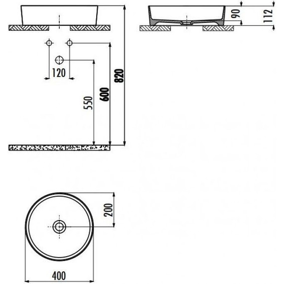 Раковина-чаша Creavit Loop 40 см LP140 - фото, картинка 2 Раковина-чаша Creavit Loop 40 см LP140 - фото 2
