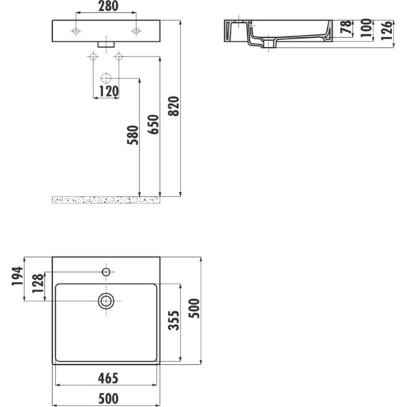 Раковина подвесная Creavit Next 50 см NX255.00000 - фото, картинка 3 Раковина подвесная Creavit Next 50 см NX255.00000 - фото 3