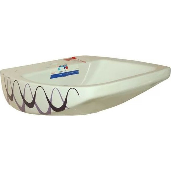 Раковина подвесная Creavit Spark 60 см SA060.000N0, с декором - фото 