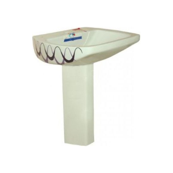 Раковина подвесная Creavit Spark 60 см SA060.000N0, с декором - фото 2