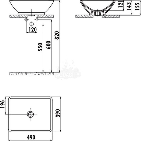 Раковина-чаша Creavit Tina 50 см TP140.4, черный - фото, картинка 3 Раковина-чаша Creavit Tina 50 см TP140.4, черный - фото 3