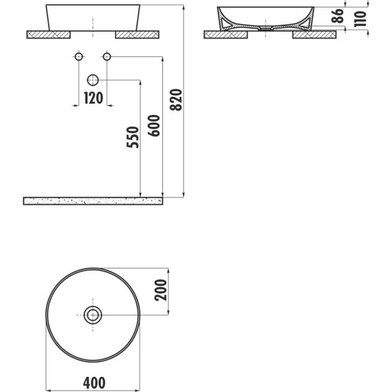 Раковина-чаша Creavit Ultra 40 см UL140.00000 - фото 2