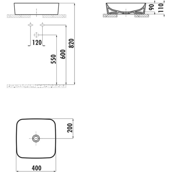Раковина-чаша Creavit Ultra 40 см UL040.00000 - фото 2