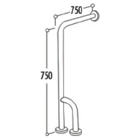 Поручень для унитаза фиксированый Creavit TB200 - фото 2