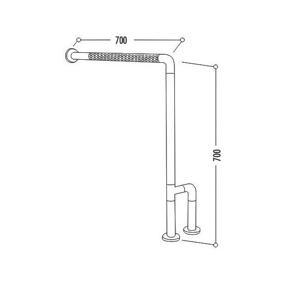 Поручень угловой Creavit TB303 - фото 2