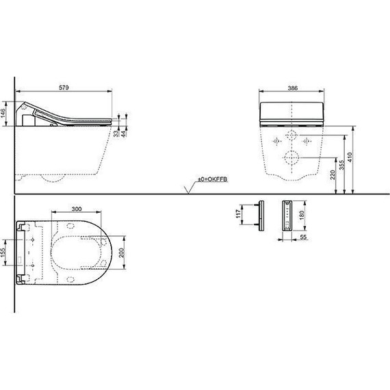 Электронная крышка-биде Toto Washlet RX Ewater+ микролифт TCF894CG#NW1 - фото 7
