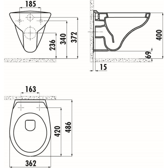 Унитаз подвесной Creavit Perla TP320.00100 - фото 2