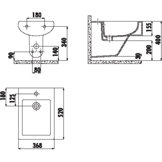 Биде подвесное Creavit Slim SM510.00000 - фото 4