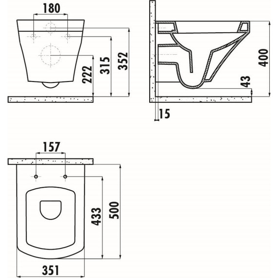 Унитаз-биде подвесной Creavit Sorti SR320.00000 - фото 5