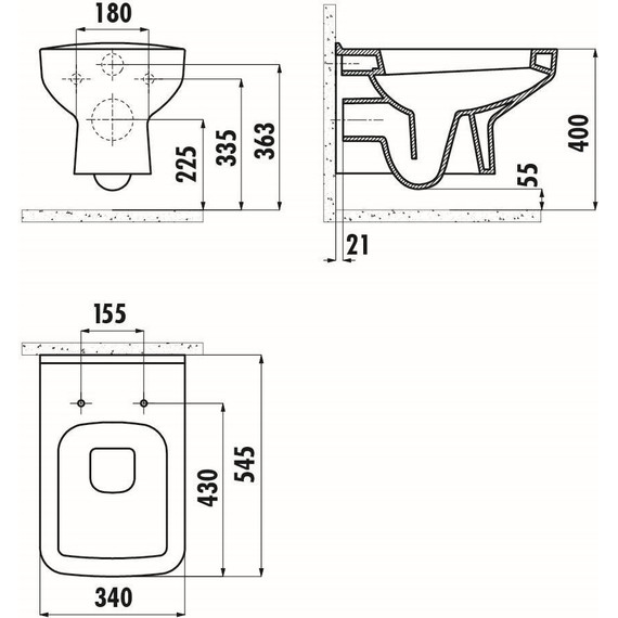 Унитаз-биде подвесной Creavit Sphinx SP320.00000 - фото 6