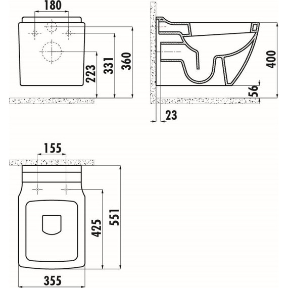 Унитаз подвесной Creavit Trend TP324.00100 - фото 4