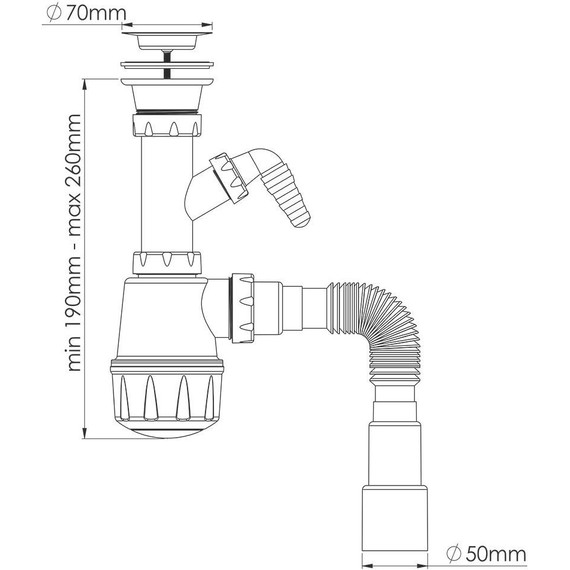 Сифон для умывальника Nova 1054 - фото 2