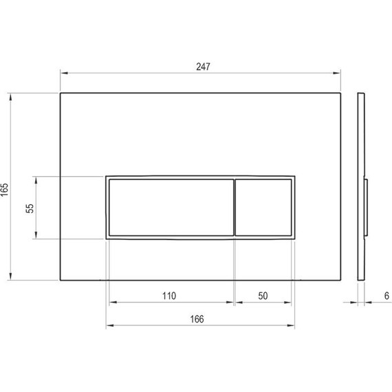 Кнопка смыва Ravak Uni Slim X01744, чёрный матовый - фото 3