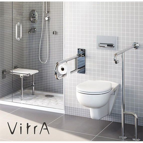 Унитаз подвесной безободковый Vitra Conforma 5810B003-6234 для людей с ограниченными возможностями, с крышкой дюропласт - фото, картинка 5 Унитаз подвесной безободковый Vitra Conforma 5810B003-6234 для людей с ограниченными возможностями, с крышкой дюропласт - фото 5