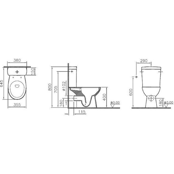 Унитаз-компакт Vitra S10 9822B003-7204 с крышкой микролифт - фото 2