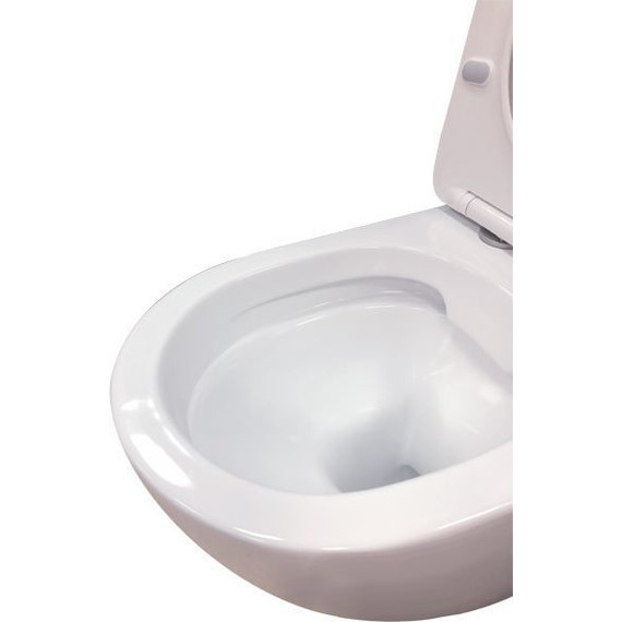 Унитаз подвесной безободковый Comforty 103 с крышкой микролифт - фото 3