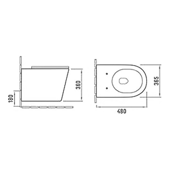 Унитаз подвесной безободковый Comforty 105MDH с крышкой микролифт, графит матовый, Цвет производителя: чёрный - фото 3
