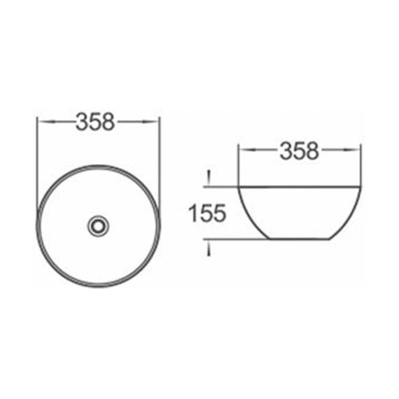 Раковина-чаша Comforty 35 см 107MB, черный матовый - фото 7