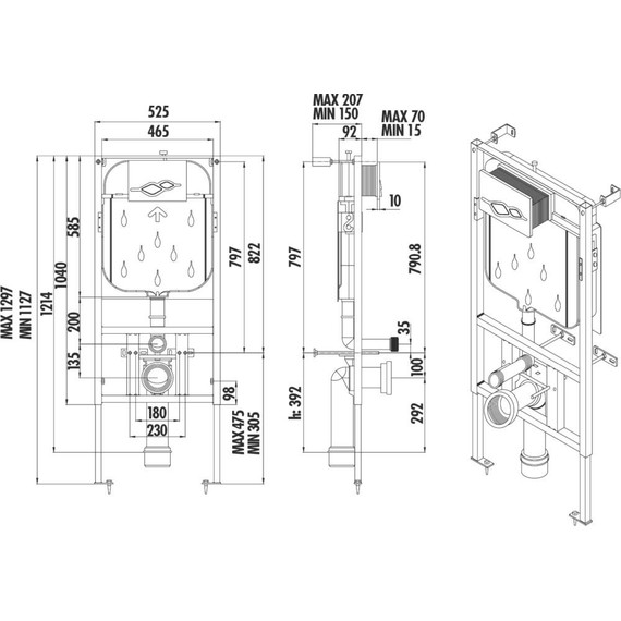 Инсталляция для унитаза Creavit GR5003.01 - фото 3