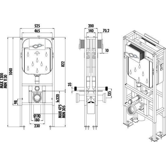 Инсталляция для унитаза Creavit GR5005.00 - фото 3