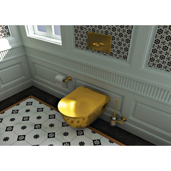 Унитаз подвесной Creavit Terra TP325.00110, золото - фото 2