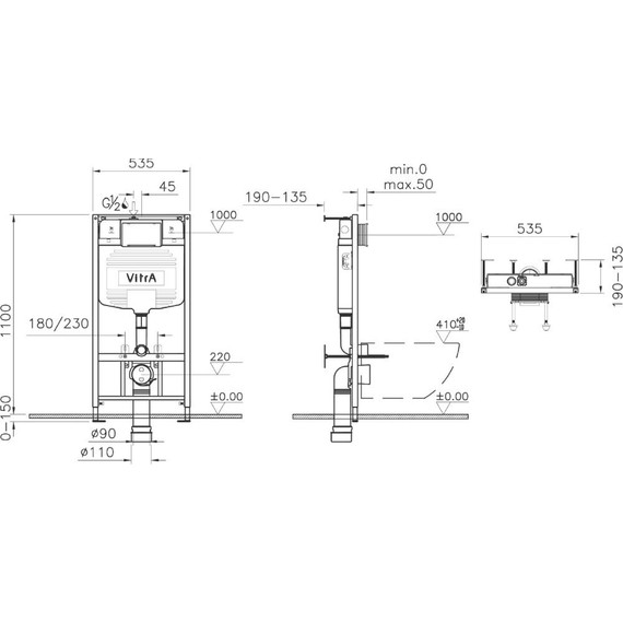 Инсталляция для унитаза Vitra Uno 730-5800-01EXP - фото 3
