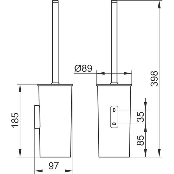 Ёршик для унитаза Keuco Moll 12764010100, цвет белый - фото 3