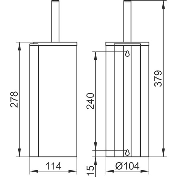 Ёршик для унитаза Keuco Plan 14964070100, цвет нержавеющая сталь - фото 2