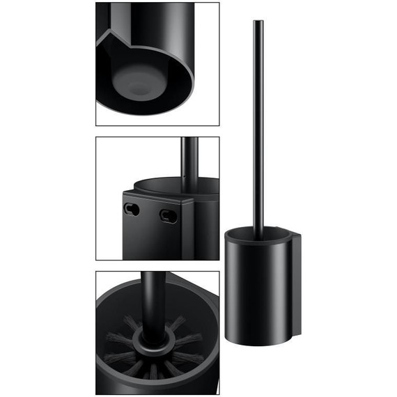 Ёршик для унитаза Keuco Plan 14972370200, цвет чёрный матовый - фото 11