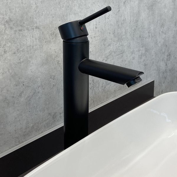 Смеситель для раковины высокий Comforty FC018B-CMT, черный матовый - фото 2